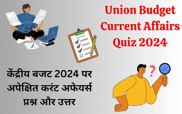 Union Budget Current Affairs Quiz 2024 in Hindi