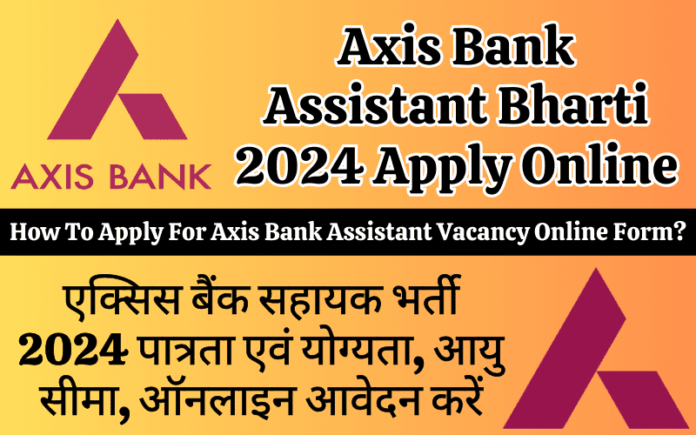 How To Apply For Axis Bank Assistant Vacancy Online Form in Hindi
